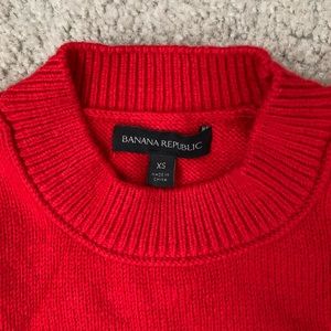Banana Republic red sweater size xs.
